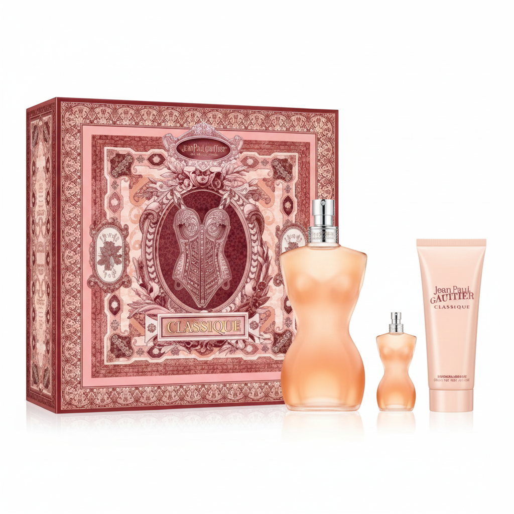 JEAN PAUL G CLASSIQUE 3.4 EDT WOMEN + 2.5 B/WOMEN + 6ML