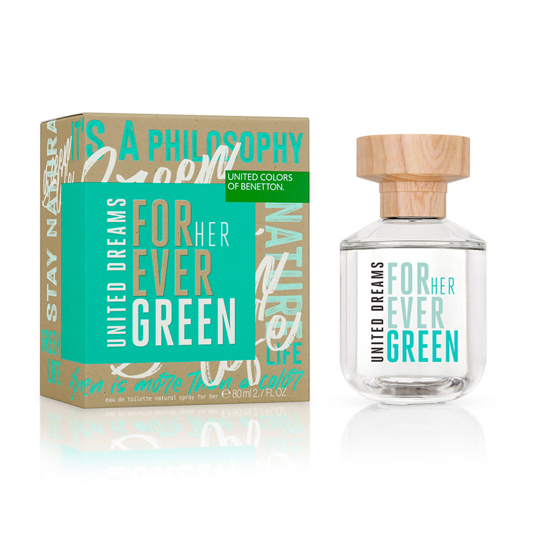 BENETTON UNITED FOREVER GREEN 2.8 EDT WOMEN