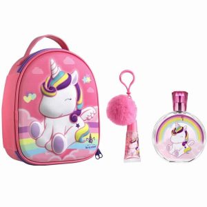 EAU MY UNICORN 3.4 EDT WOMEN +LIPGLOSS +POMPOM KEYCHAIN + ZIP CASE