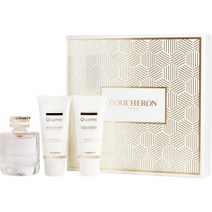 BOUCHERON QUATRE 3.4 EDP WOMEN + 3.4 B/WOMEN+ 3.4 S/G