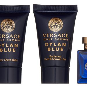 MINI SET VERSACE DYLAN BLUE 5ML EDT MEN +0.8 SG+0.8 ASH